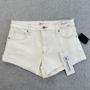 Regeneration by Celebrity Pink Short WMNS 5/27 Cream Denim Shortie Mid Rise Boho